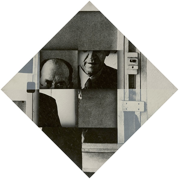 Scomposizione di un ritratto di Piet Mondrian n.1